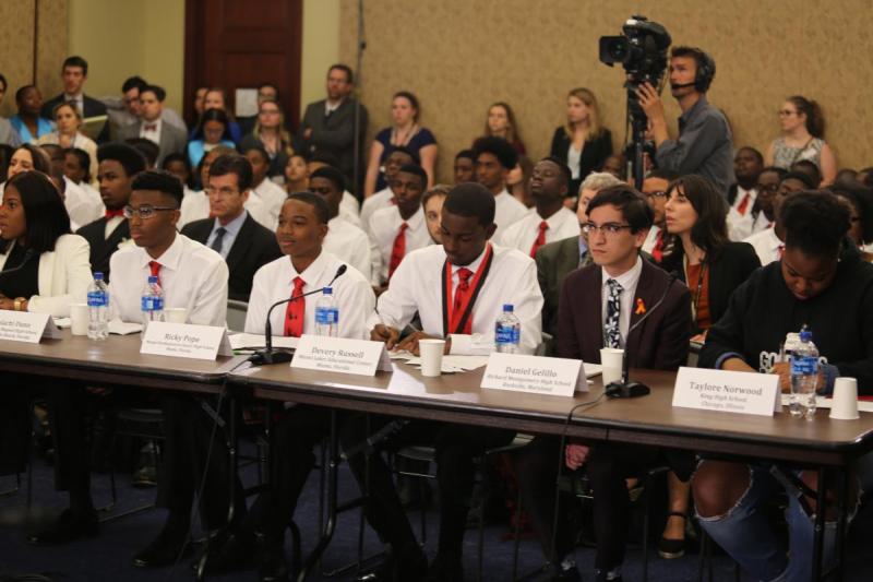 The Gun Violence Task Force holds a forum with students