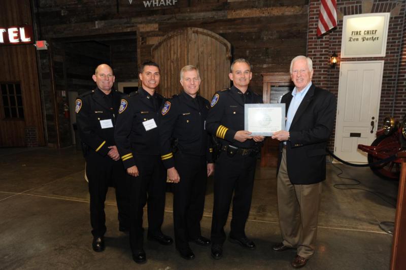 Mike Thompson presenting Public Safety Hero Award to Santa Rosa Police Department