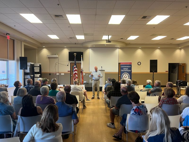 Thompson Hosts Coffee Event in Dixon