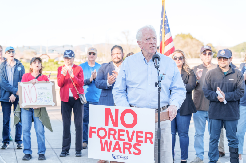 Mike Thompson Leads over 700 Community Members in Napa and Woodland for "No Forever Wars"