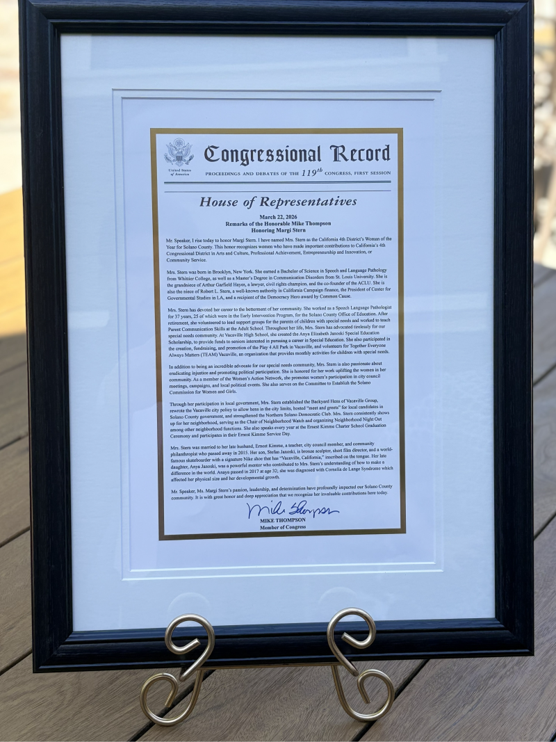 Thompson Announces 2026 Solano County Woman of the Year