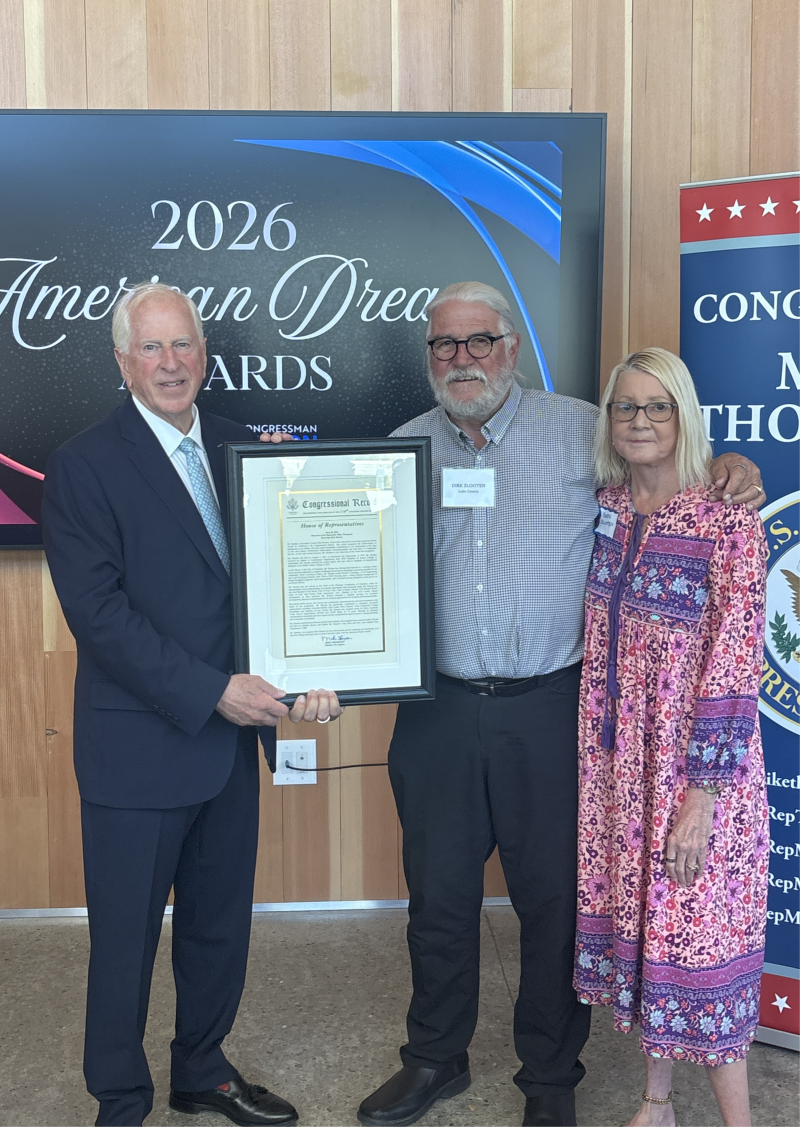 Thompson Honors Dirk Slooten as the 2026 Lake County American Dream Award Recipient